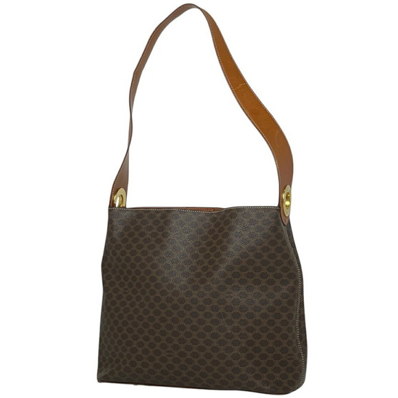 Celine Macadam Shoulder Bag Canvas Brown - Picture 1 of 7